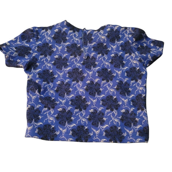 ETIENNE DE PARIS Vintage Floral Wool CropTop Made in France - Picture 8 of 9